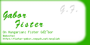 gabor fister business card